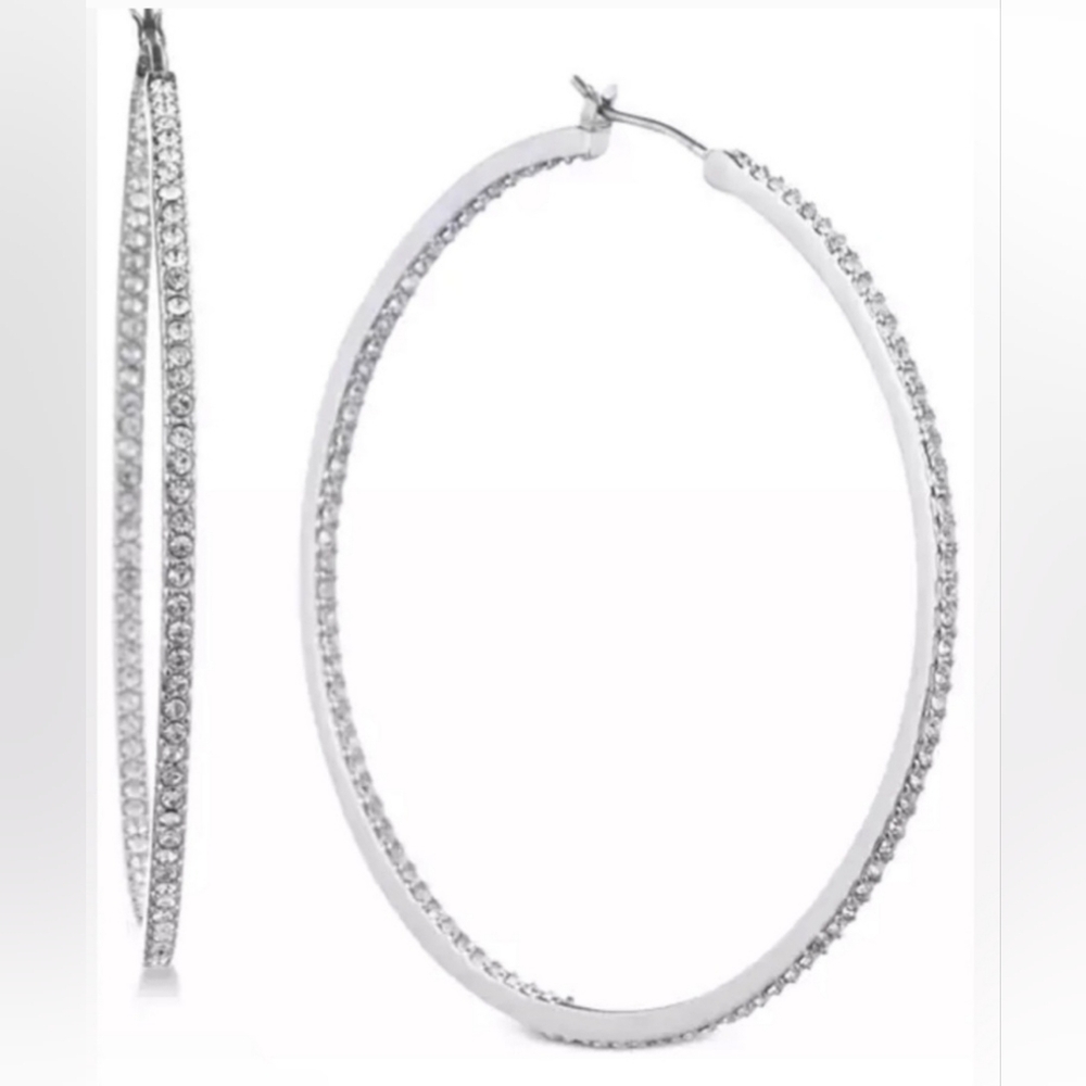 NWT GIVENCHY SILVER HOOPS